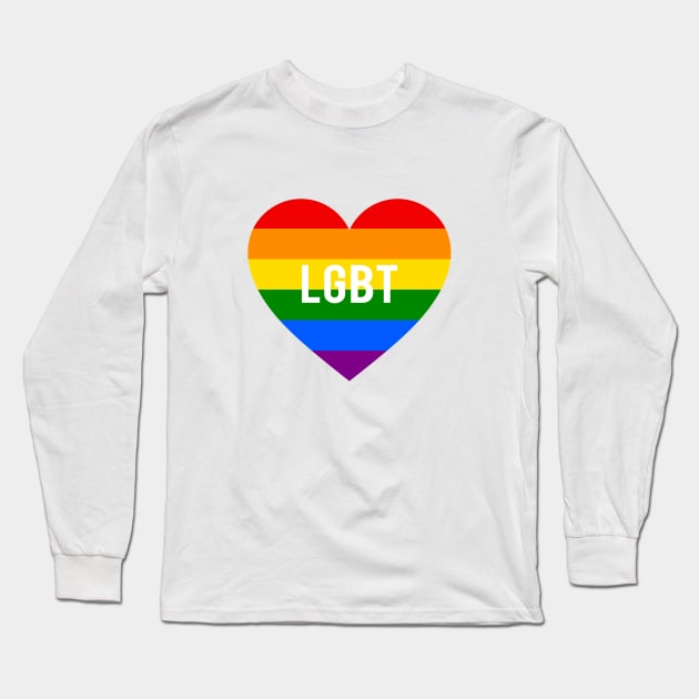 LGBT rainbow heart Long Sleeve T-Shirt by beakraus